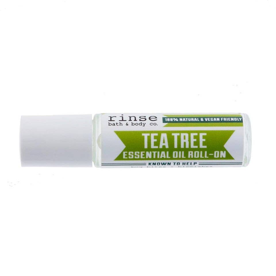 Rinse Tea Tree Roll-On | Bug Bites + Blemishes | Squalane Carrier