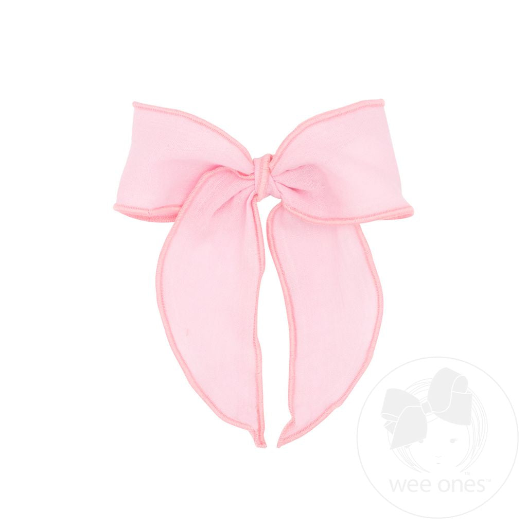 Medium Cotton Gauze Bowtie with Twisted Wrap and Whimsy Tails