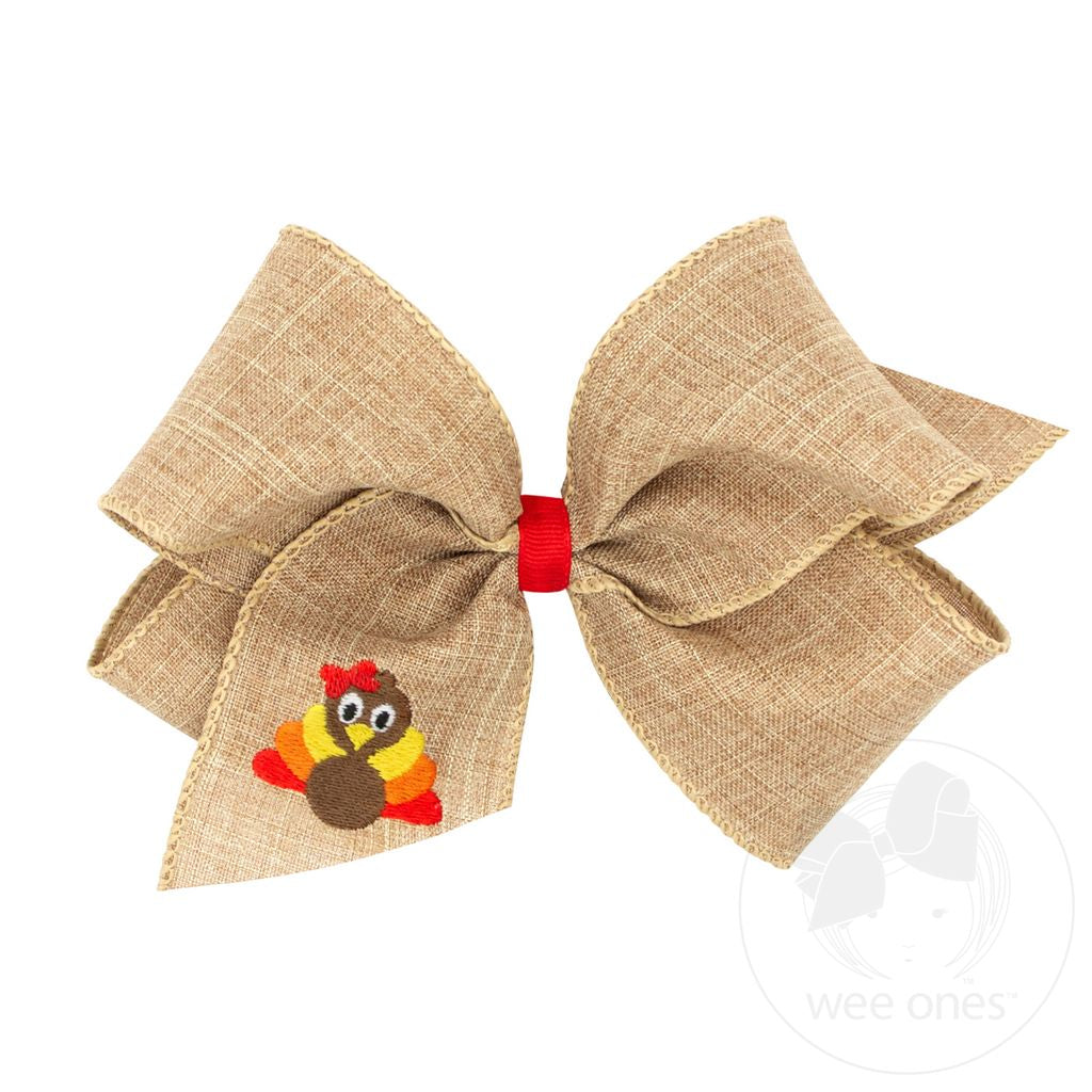 KNG LINEN HARVEST EMB BOW