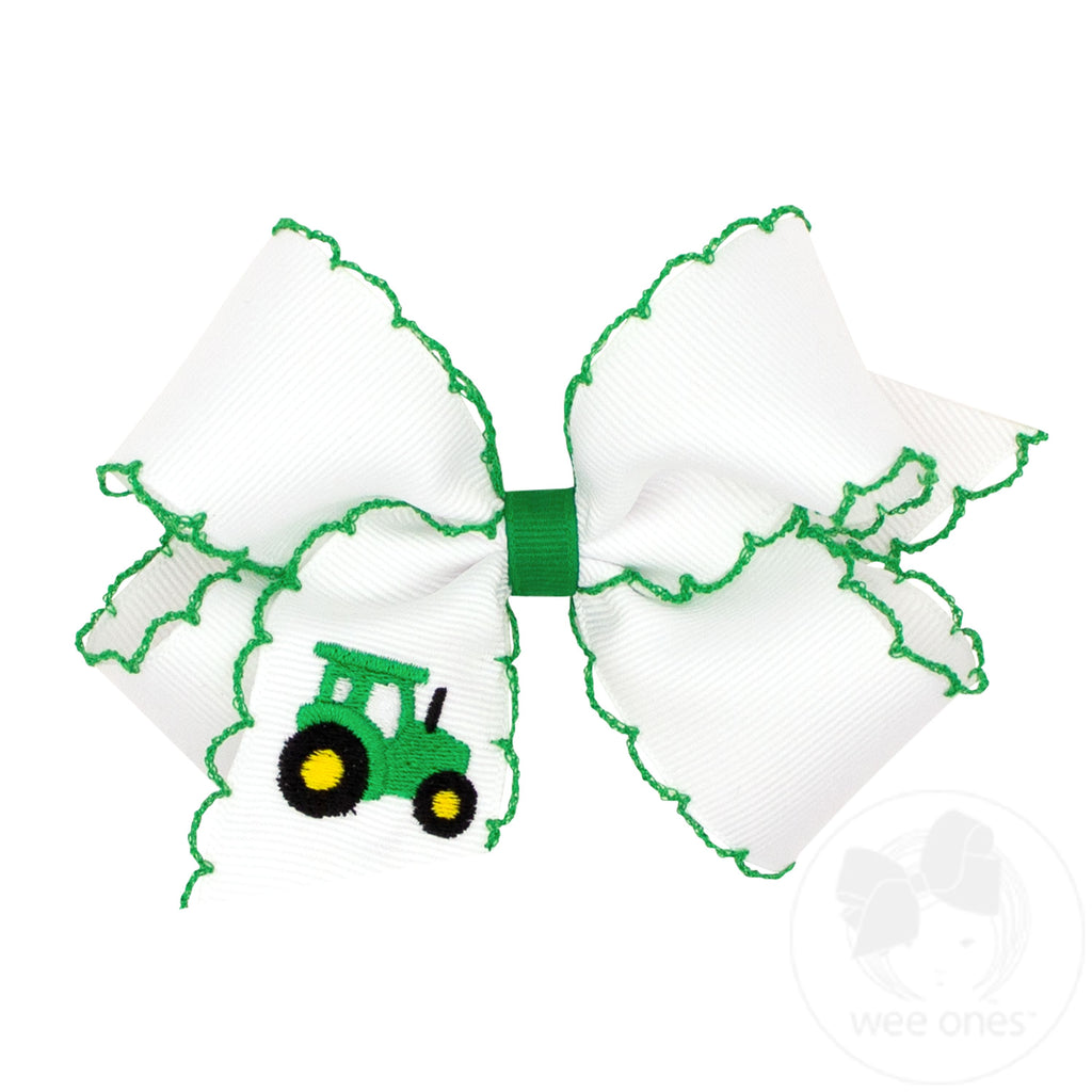 MED GG TRACTOR EMB BW W/STCH EDG