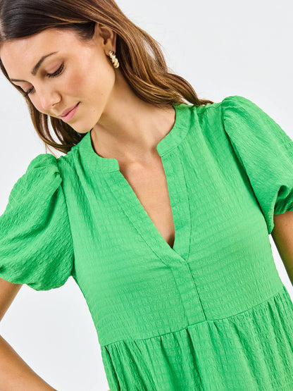 Kinsley Seersucker Dress | Green