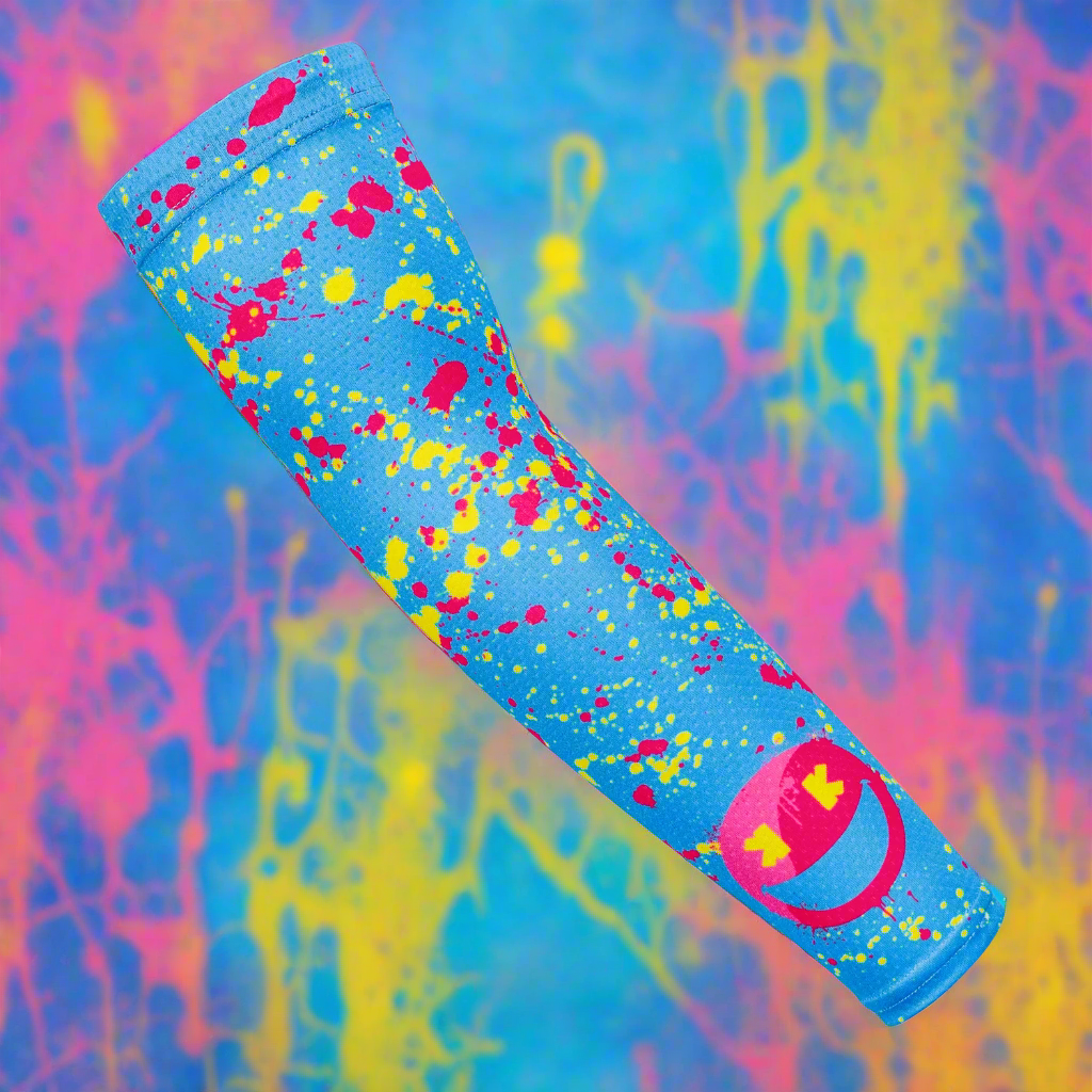 Smiley K Paint Splatter HyperDri Performance Compression Baseball Sleeve