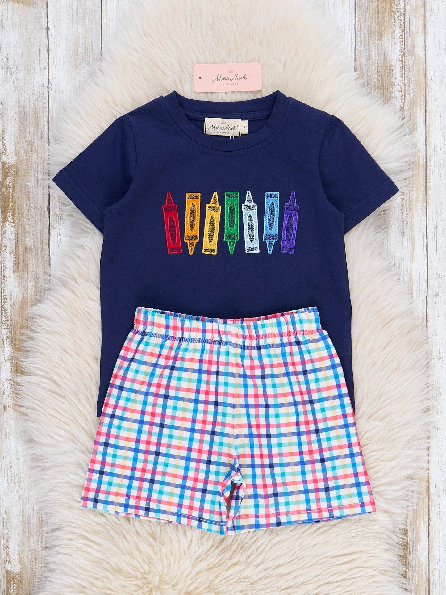 Rainbow of Colors Plaid Outfit