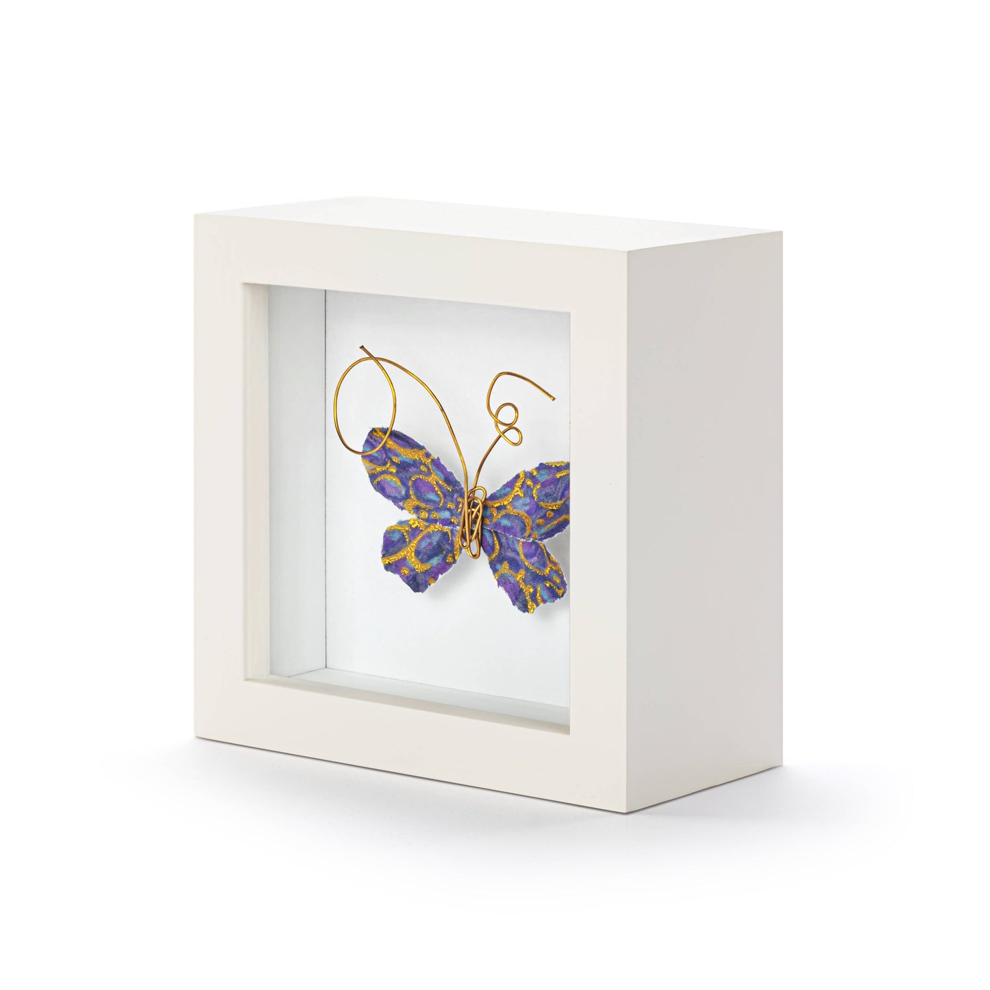 Beautiful Soul Purple Butterfly Shadow Box - 4in