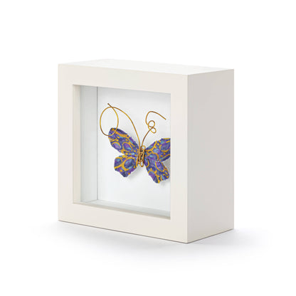 Beautiful Soul Purple Butterfly Shadow Box - 4in