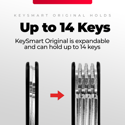 KeySmart® Carbon Fiber 3k | Holds Up To 14 Keys