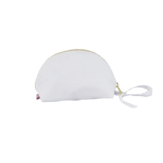 White Seersucker Small Taco Bag