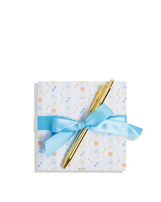 Teacher Block Notepad Gift Set   Multi   5x5