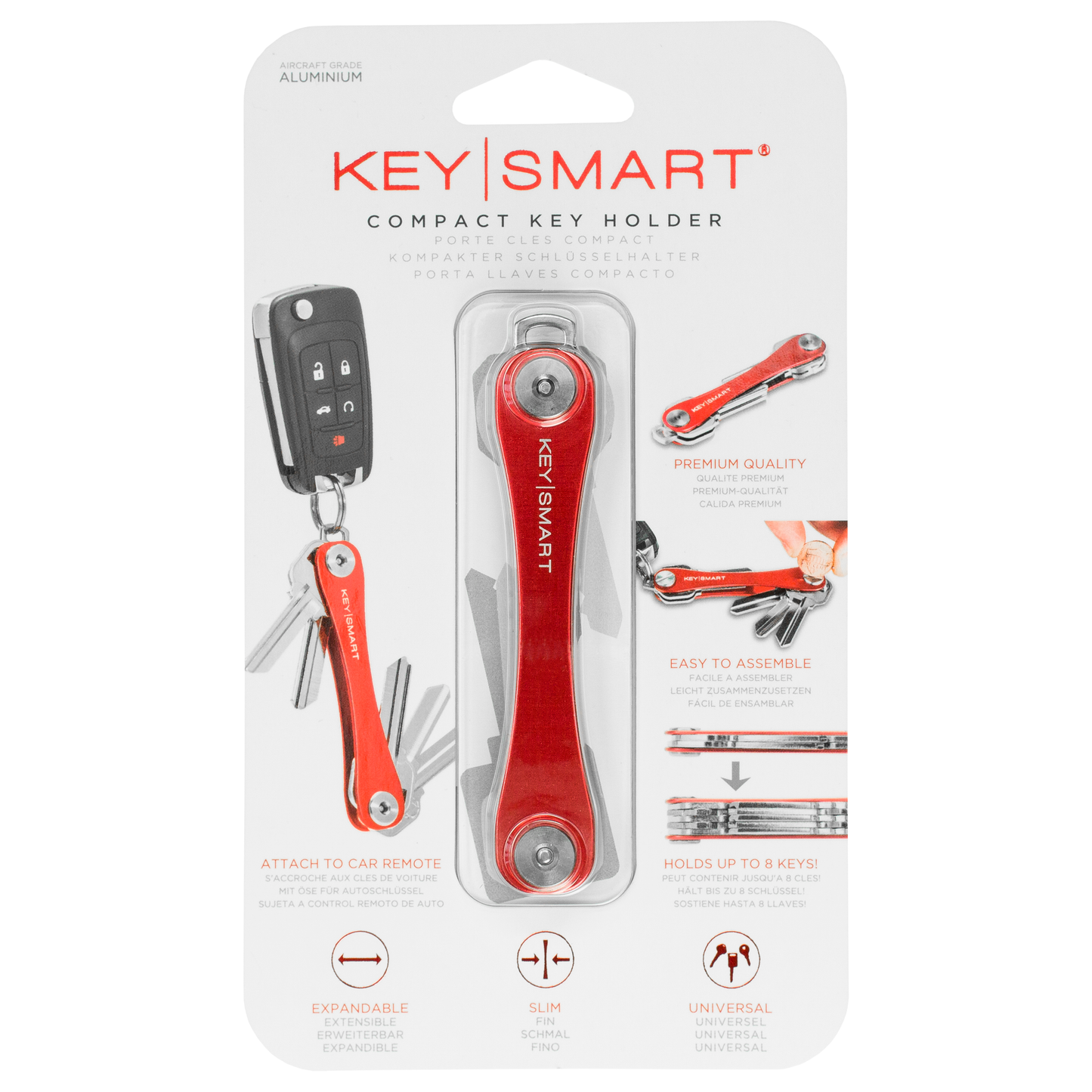 KeySmart Original Key Holder | Aluminum | Holds 8 Keys