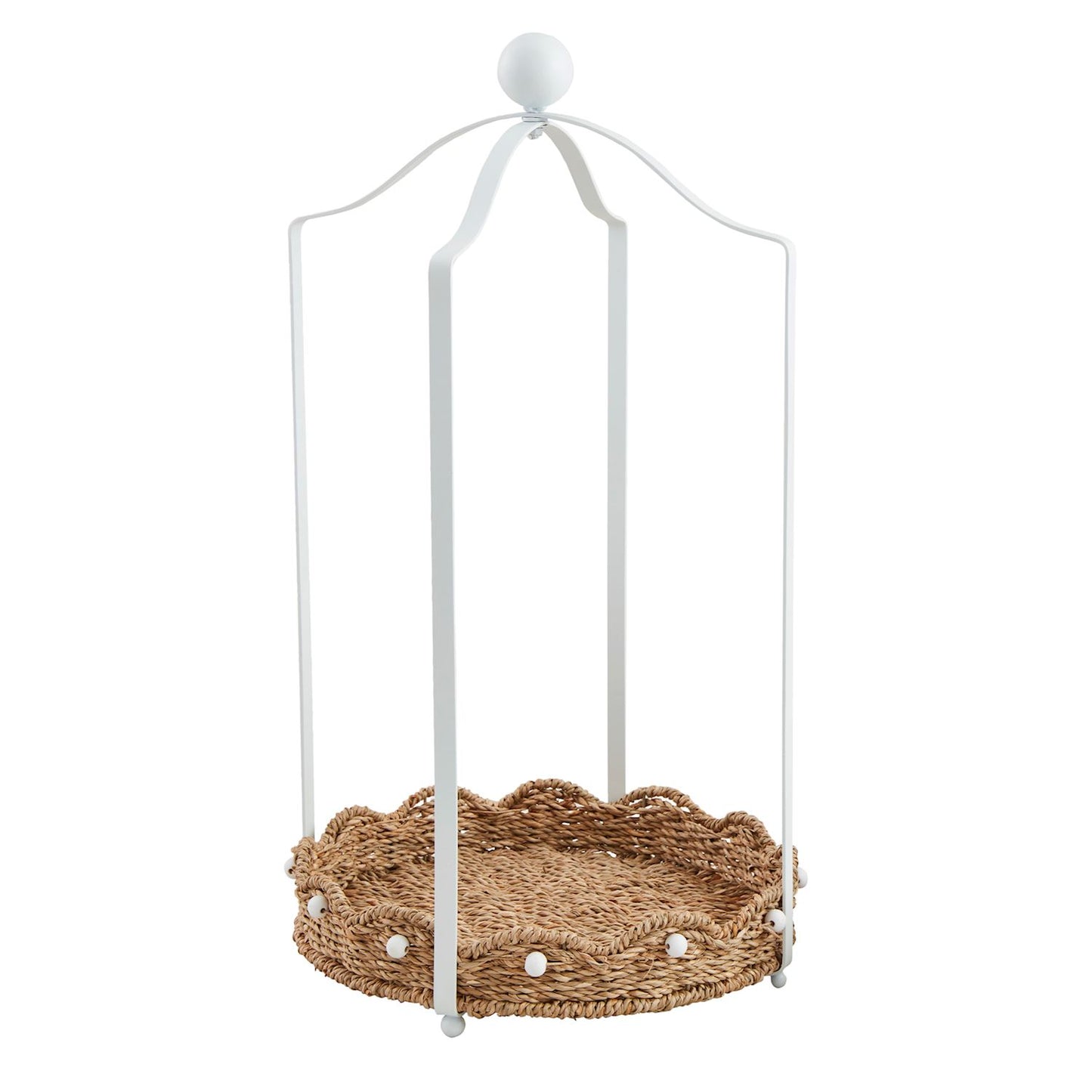 Lg Scalloped Tray Lantern