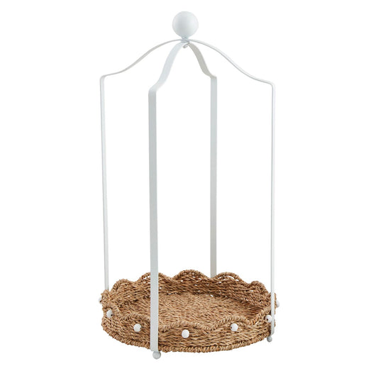 Lg Scalloped Tray Lantern