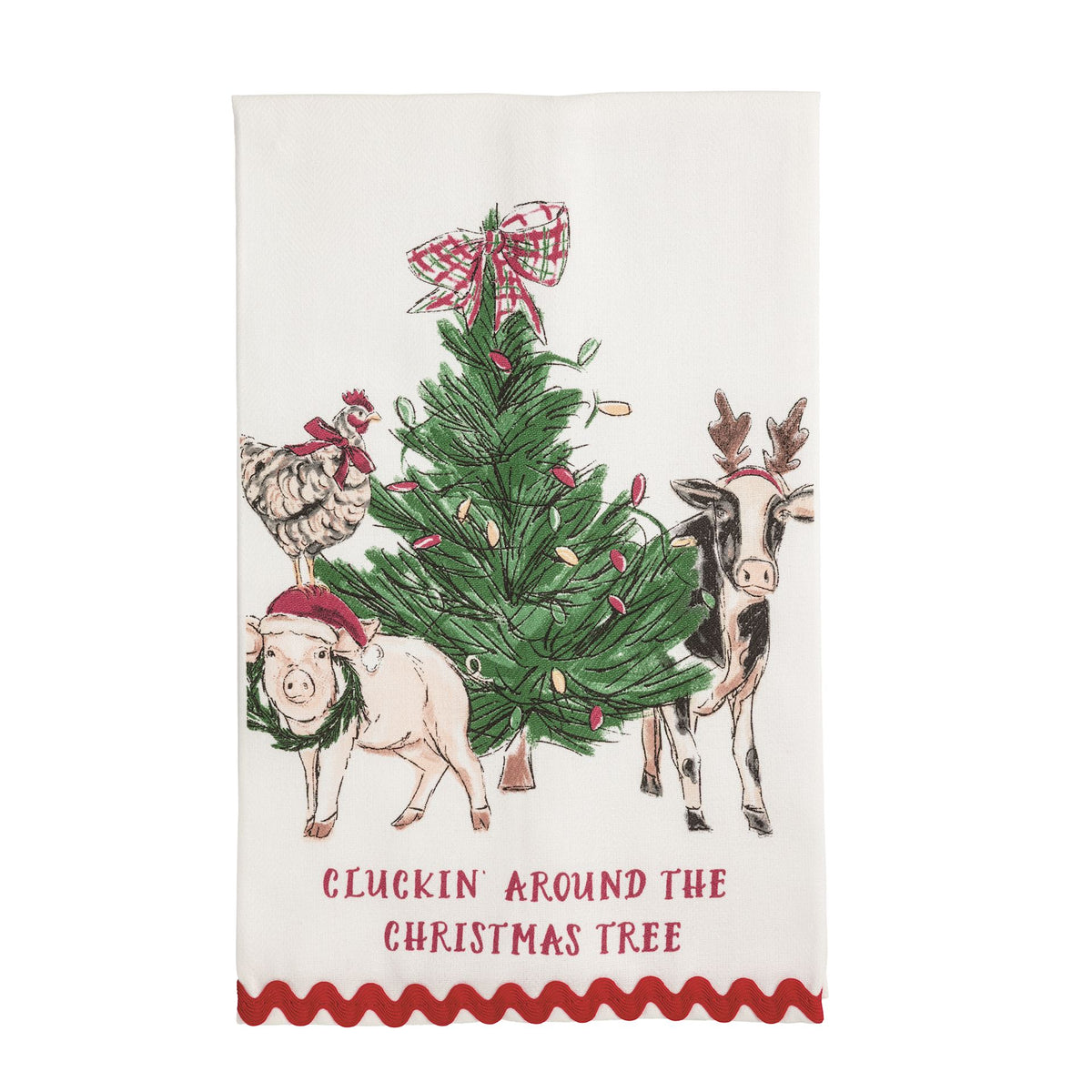 Tree Farm Christmas Ric-Rac Towel