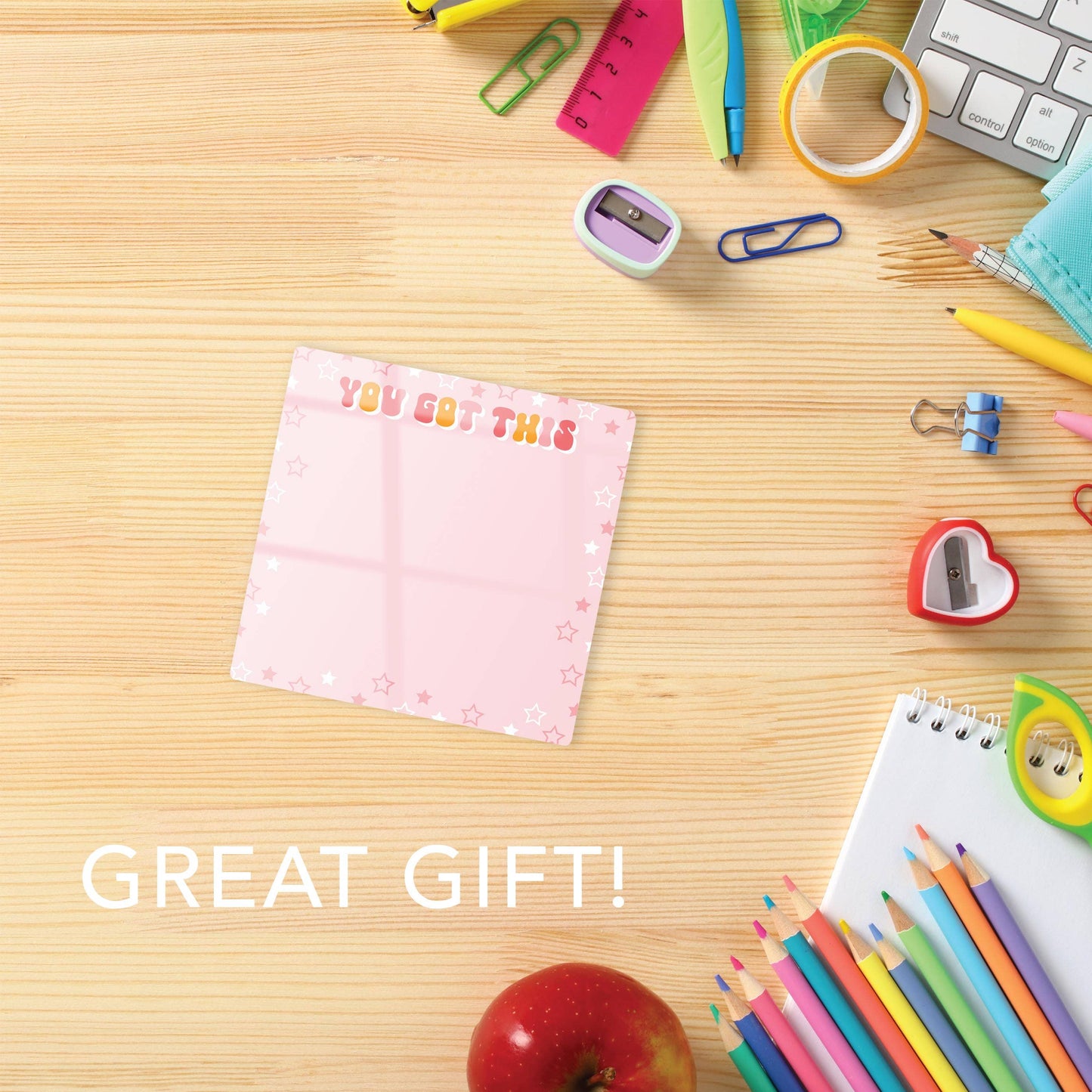Dry Erase Glass Tile, Inspirational Gift, Desk Notes, Gifts