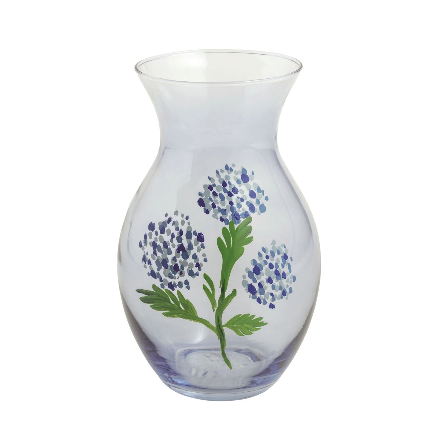 Blue Glass Flower Small Vase