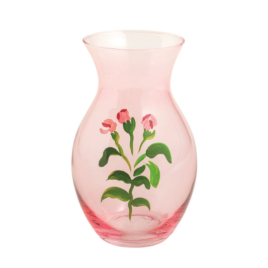 Pink Glass Flower Small Vase