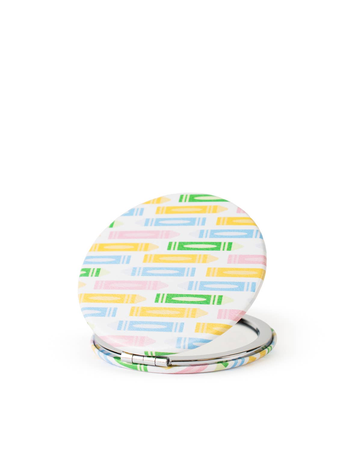 Back to School Pocket Mirror   White/Multi   2.75"