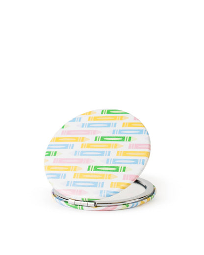 Back to School Pocket Mirror   White/Multi   2.75"