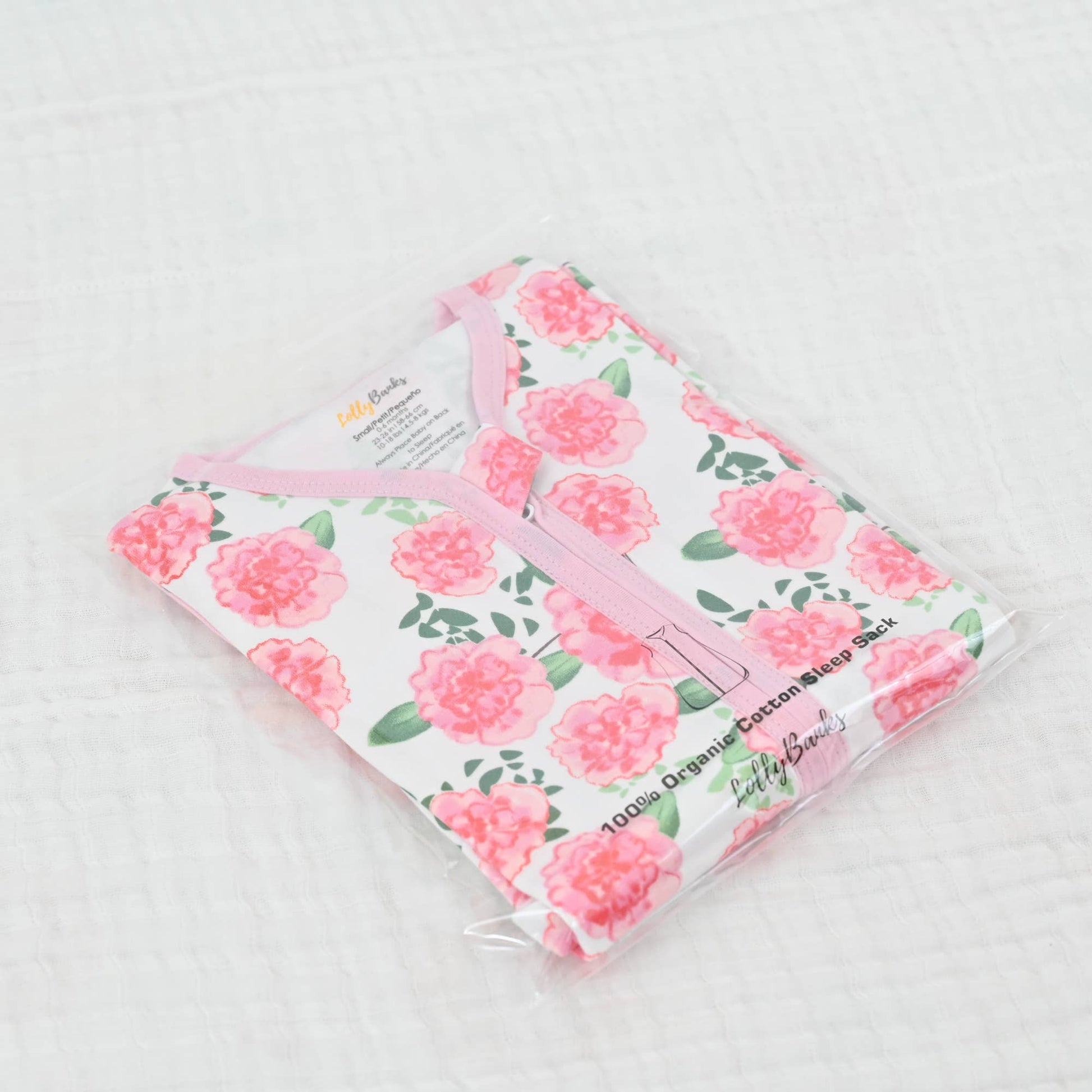 Live Life in Full Bloom Baby Sleep Sack, 100% Organic Cotton