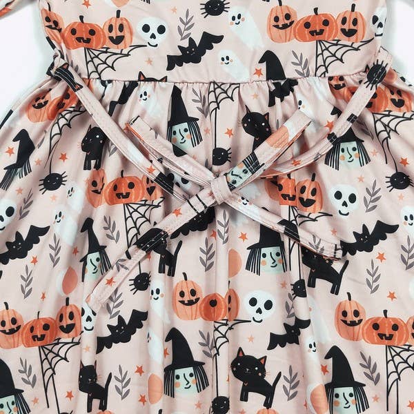 Bats & Black Cats Girls Dress Halloween