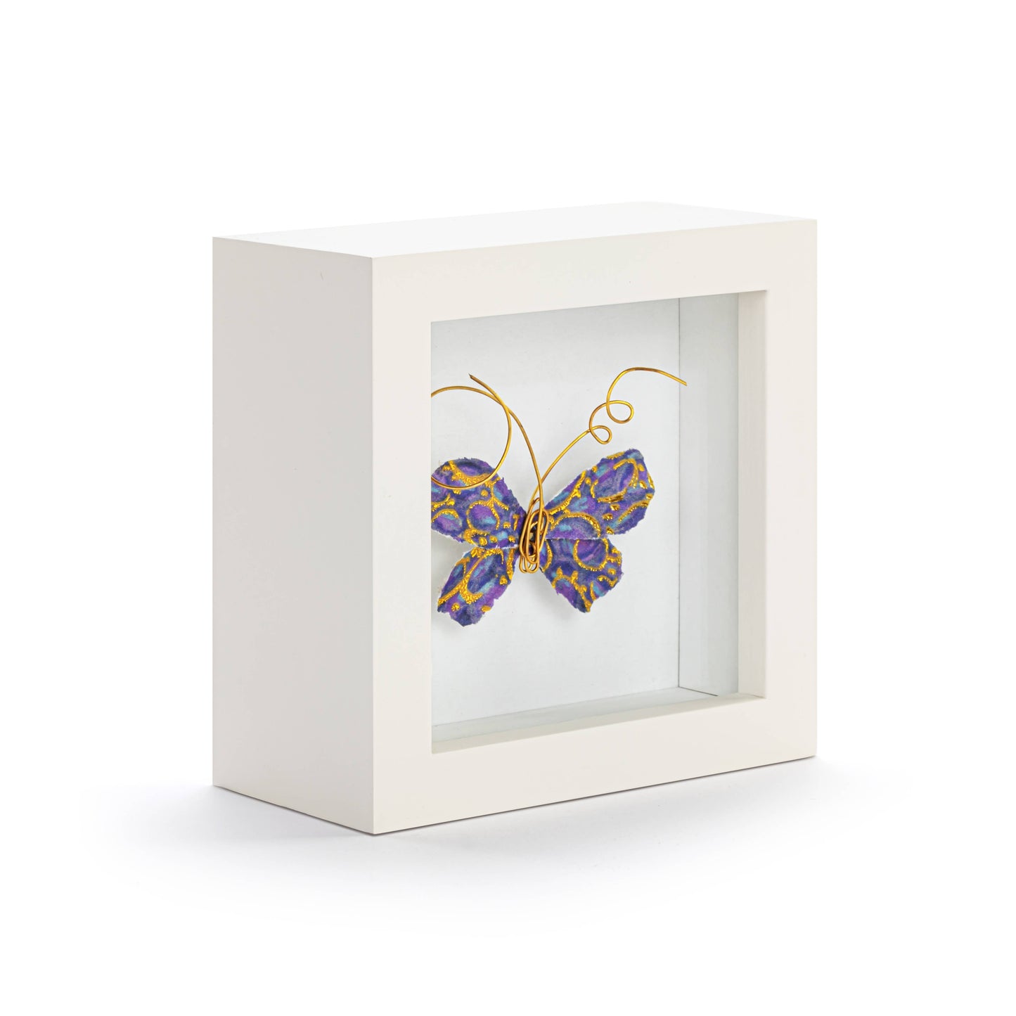 Beautiful Soul Purple Butterfly Shadow Box - 4in