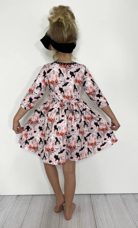 Bats & Black Cats Girls Dress Halloween