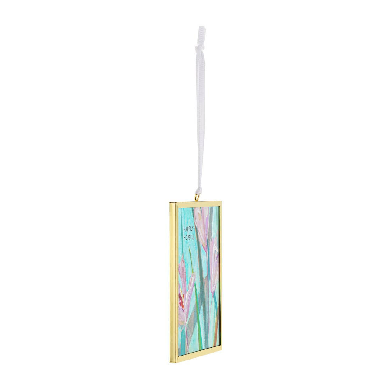 Happily Hopeful Floral Butterfly Suncatcher - 3x3in