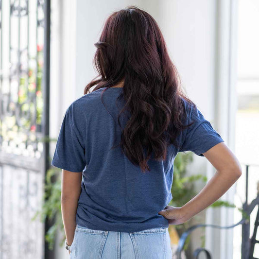 Classy Until Kickoff V-Neck T-Shirt   Blue/White