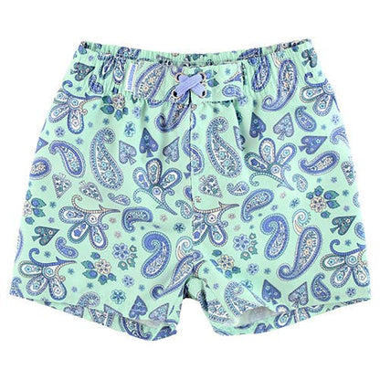 Boys Sea Glass Paisley Swim Trunks