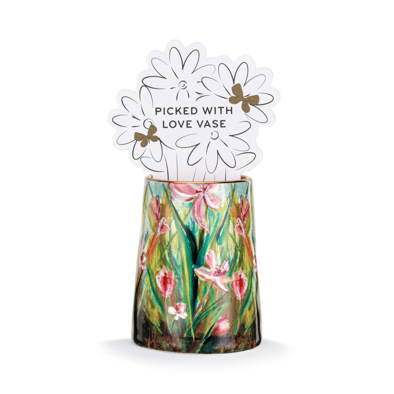 Floral Stems Picked With Love Vase - 2x3in