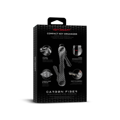 KeySmart® Carbon Fiber 3k | Holds Up To 14 Keys