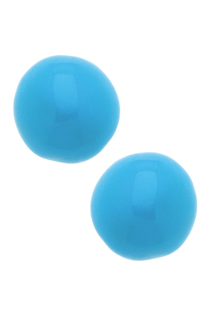 Neiman Coated Enamel Stud Earrings