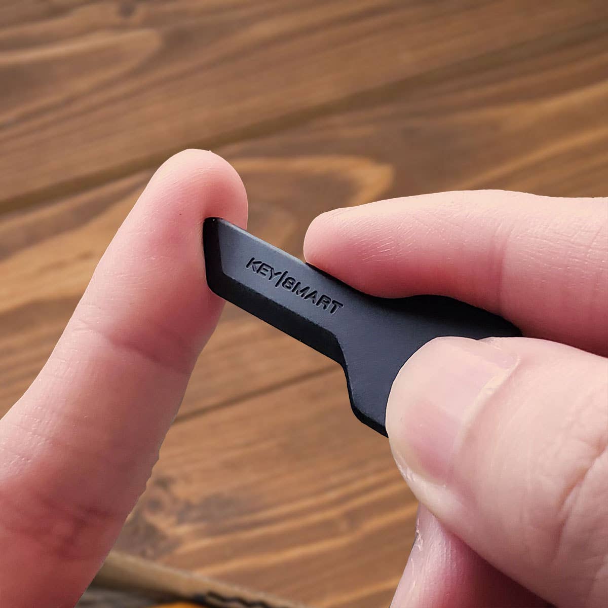 SafeBlade Finger-Friendly Keychain Box Cutter; Black