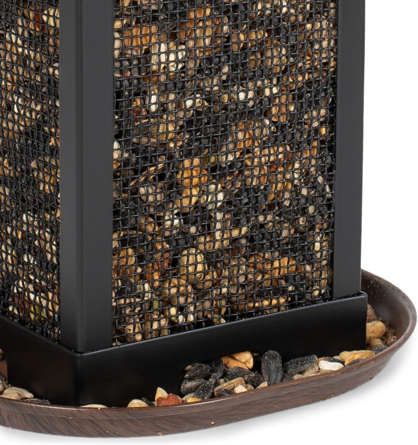 11 Inch Cherry Woodgrain Finish Bird Feeder