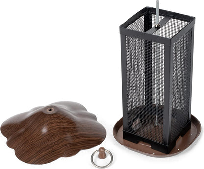 11 Inch Cherry Woodgrain Finish Bird Feeder