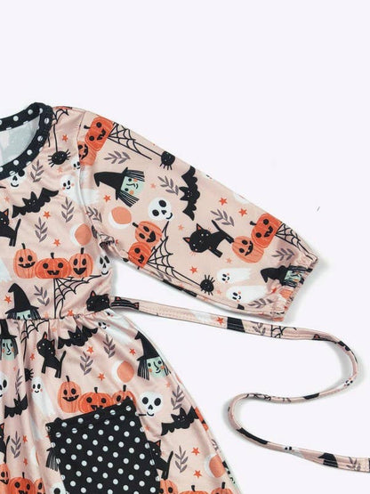 Bats & Black Cats Girls Dress Halloween