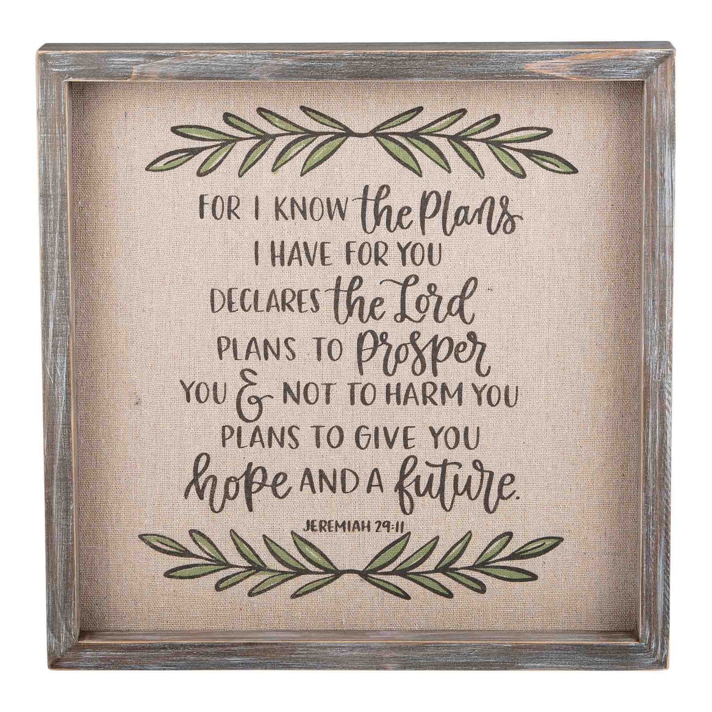 For I Know the Plans Framed Board Small