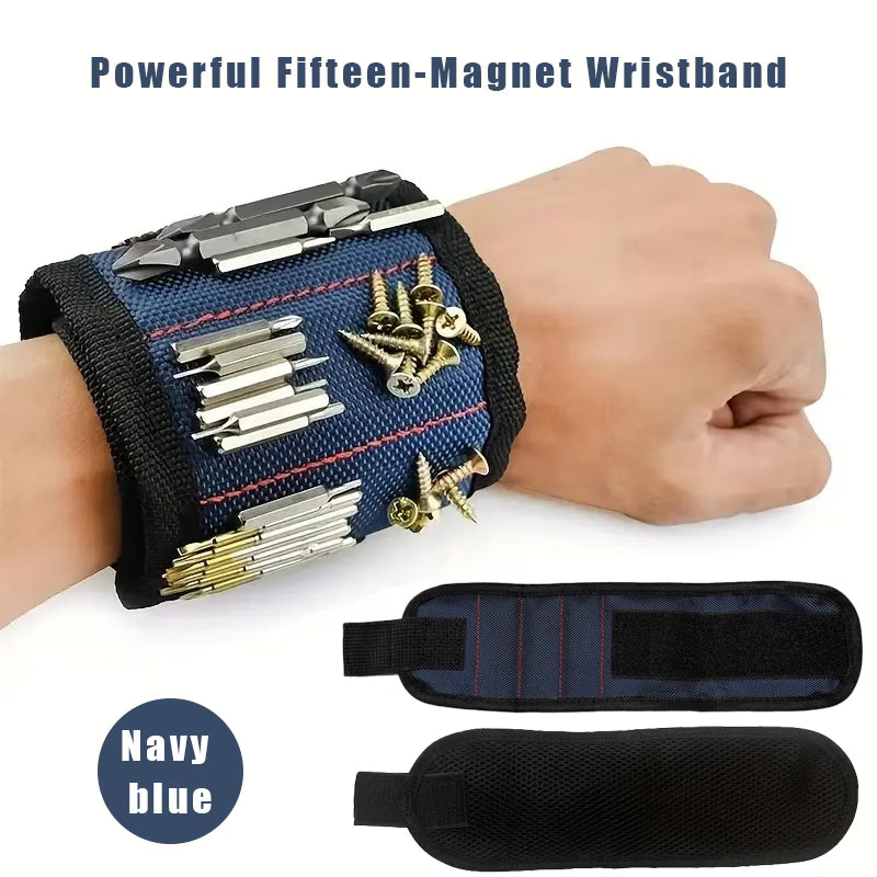 Magnetic Tool Organizer Wristband | Blue