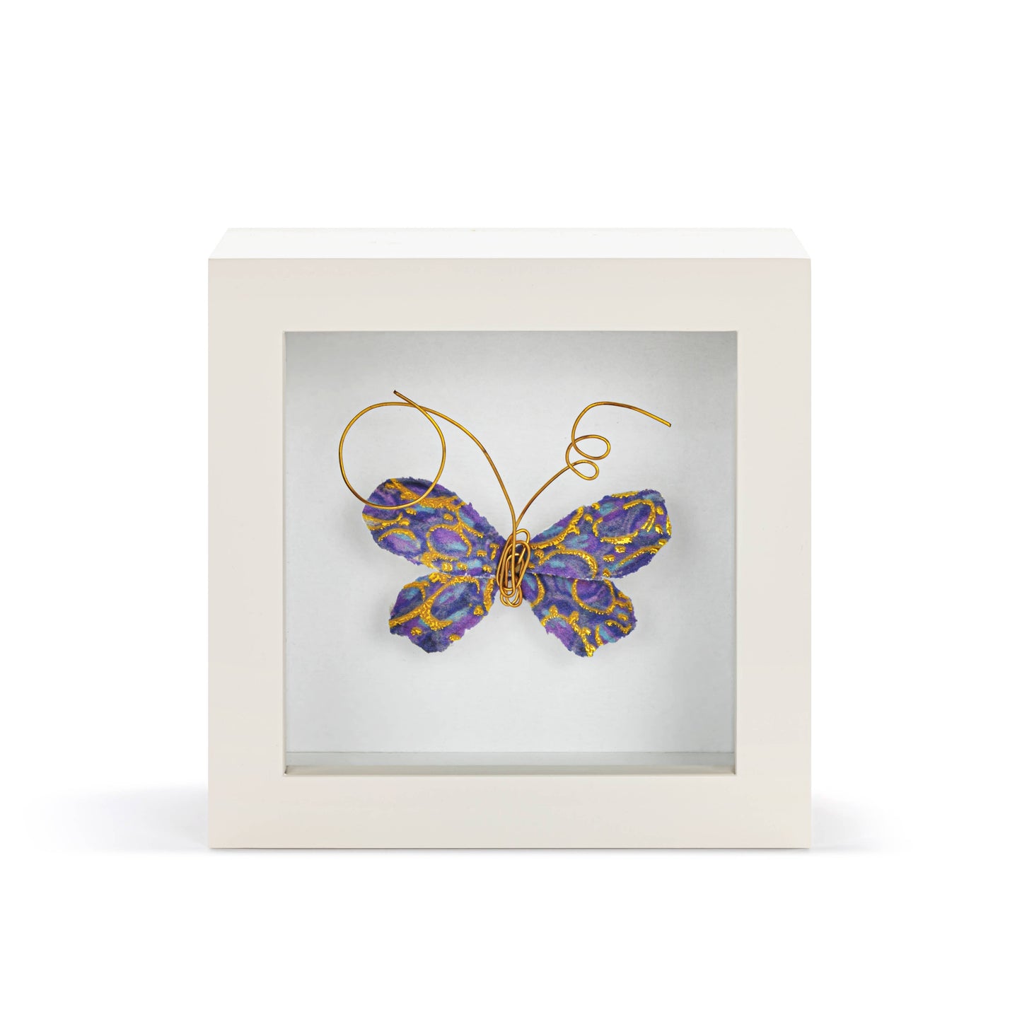 Beautiful Soul Purple Butterfly Shadow Box - 4in