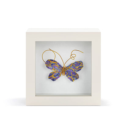 Beautiful Soul Purple Butterfly Shadow Box - 4in