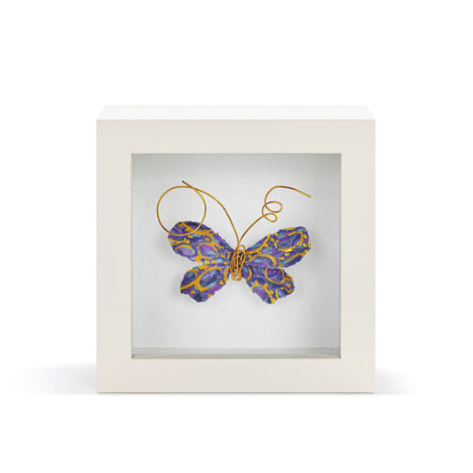 Beautiful Soul Purple Butterfly Shadow Box - 4in