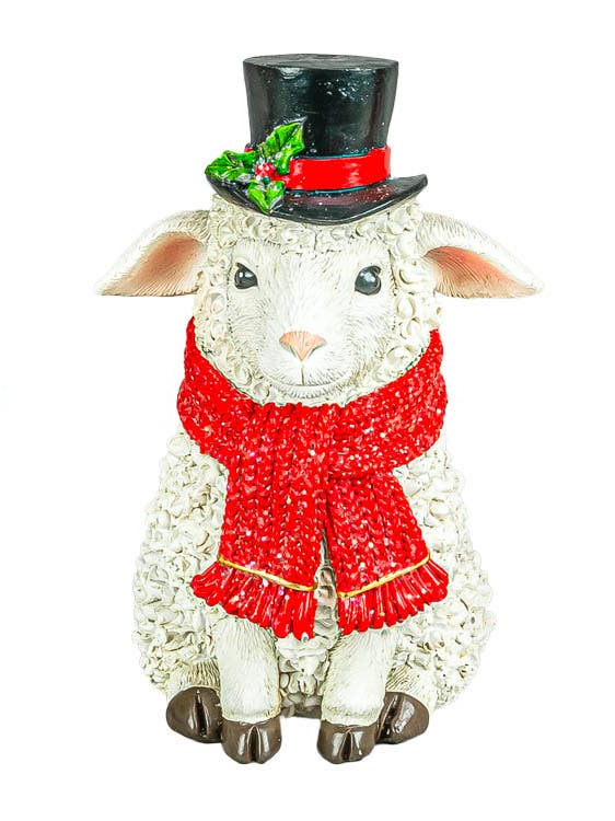 Holly Jolly Christmas Farm Critter 5" Sitter