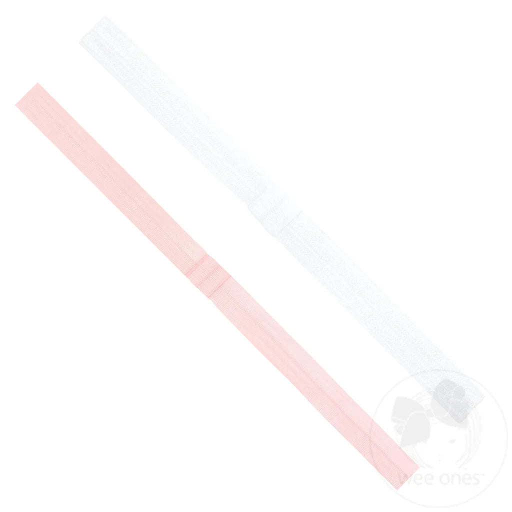 Two Pack Narrow Stretch Add-A-Bow Baby Girl Headbands