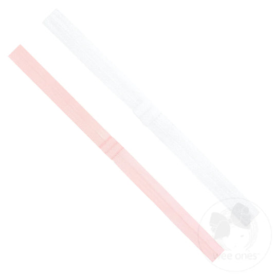 Two Pack Narrow Stretch Add-A-Bow Baby Girl Headbands