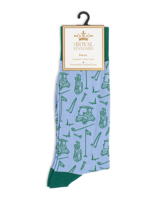 Men's Tee Off Socks   Blue/Green   One Size