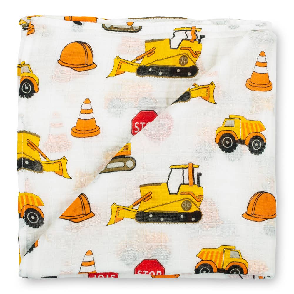 Under Construction Baby Muslin Swaddle Blanket