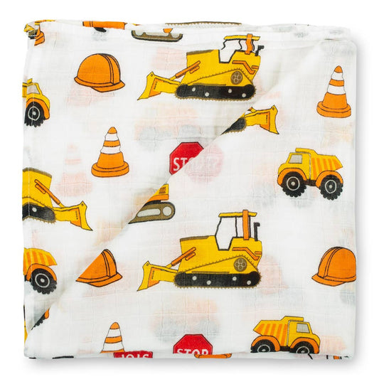 Under Construction Baby Muslin Swaddle Blanket