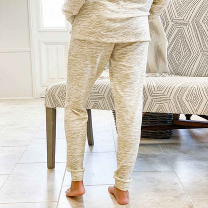 Tiger Stripe Effortless Lounge Jogger   Off White/Shell