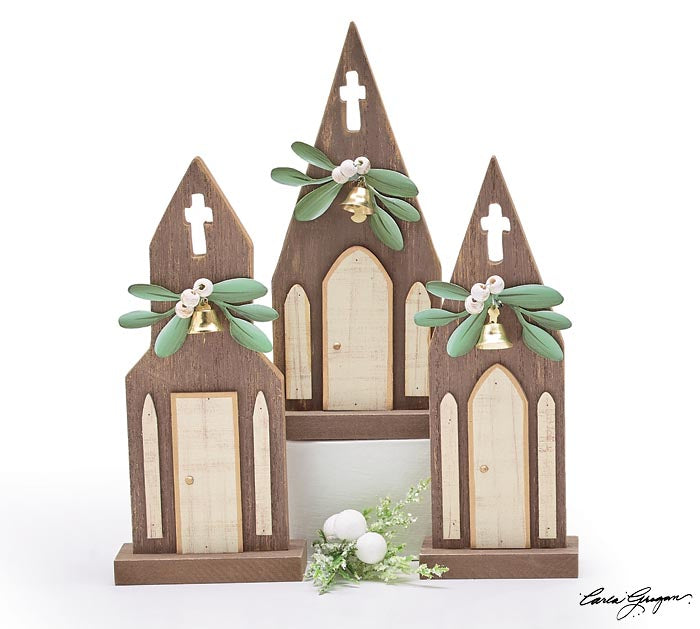 Shelf Sitter Church With Bell