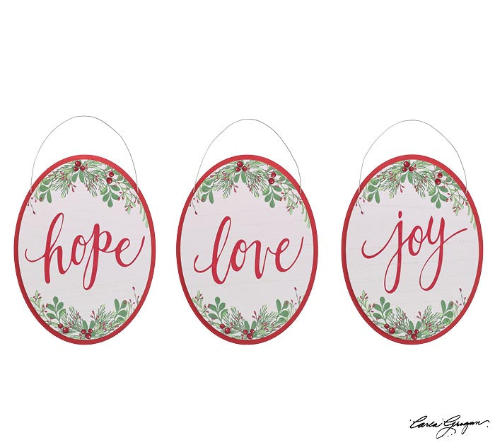 Oval Holly Msg Wall Sign