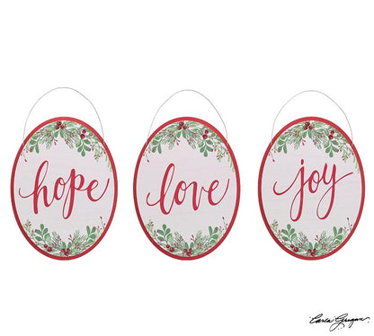 Oval Holly Msg Wall Sign